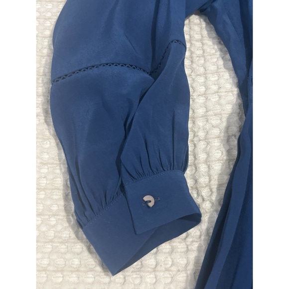 Hatch The Myra Maternity Dress Women's Size 1 Small Blue Lined Boho Prairie - Picture 11 of 15